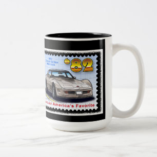 Caneca De Café Em Dois Tons 1982 edição especial Corveta