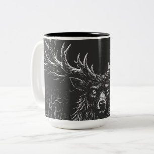 Caneca De Café Em Dois Tons 1. O Cervo Sombra por BurnsInHell