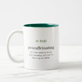 Caneca De Café Em Dois Tons #1 PAPAI Personalizado Procaffeinating