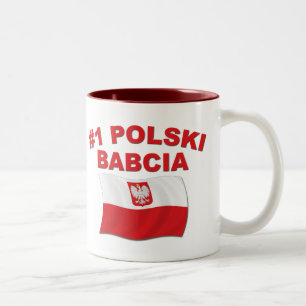Caneca De Café Em Dois Tons #1 Polski Babcia