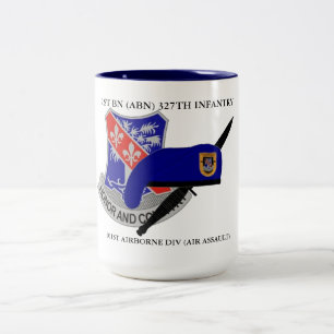 CANECA DE CAFÉ EM DOIS TONS 1RUA BN (ABN) 327TH INFANTRY 101RUA AIRBORNE