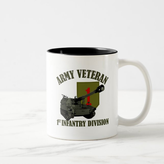 Caneca De Café Em Dois Tons 1rua ID Veteran - M109 Howitzer (Direita)