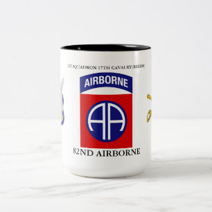 CANECA DE CAFÉ EM DOIS TONS 1RUA SQUADRON 17TH CAVALRY(RECON) 82ND AIRBORNE