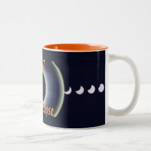 Caneca De Café Em Dois Tons 2017 fases do eclipse solar