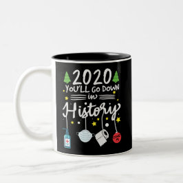 Caneca De Café Em Dois Tons 2020 Descer na História | Papel higiênico e máscar