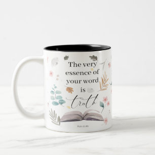 Caneca De Café Em Dois Tons 2023 JW ano Psalm 119:160 Café Mug