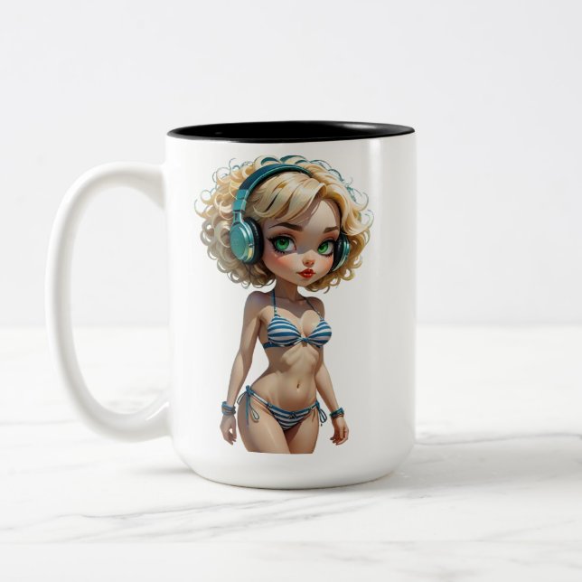 Caneca De Café Em Dois Tons 22A Dollz por: Svace - Série 01 (Esquerda)