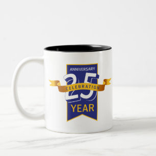 Caneca De Café Em Dois Tons 25º aniversário