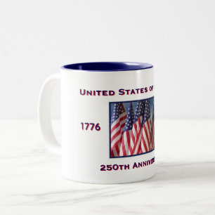 Caneca De Café Em Dois Tons 250º Aniversário do Patriótico dos EUA