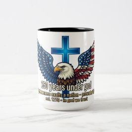 Caneca De Café Em Dois Tons 250 anos sob Deus