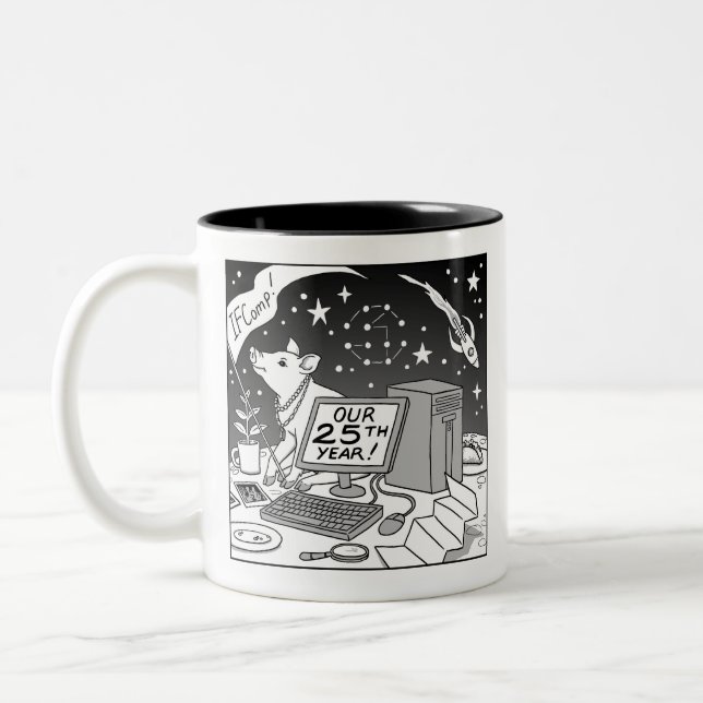 Caneca De Café Em Dois Tons 25 IFComp Mug (Esquerda)