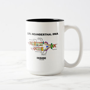 Caneca De Café Em Dois Tons 2,5% de Dentro de ADN Neandertal (Replicação de AD
