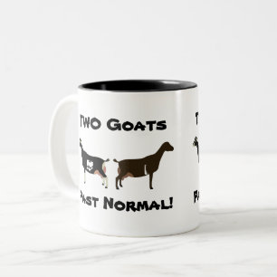 Caneca De Café Em Dois Tons 2 Caprinos No Normal! - La Mancha Dairy Goats