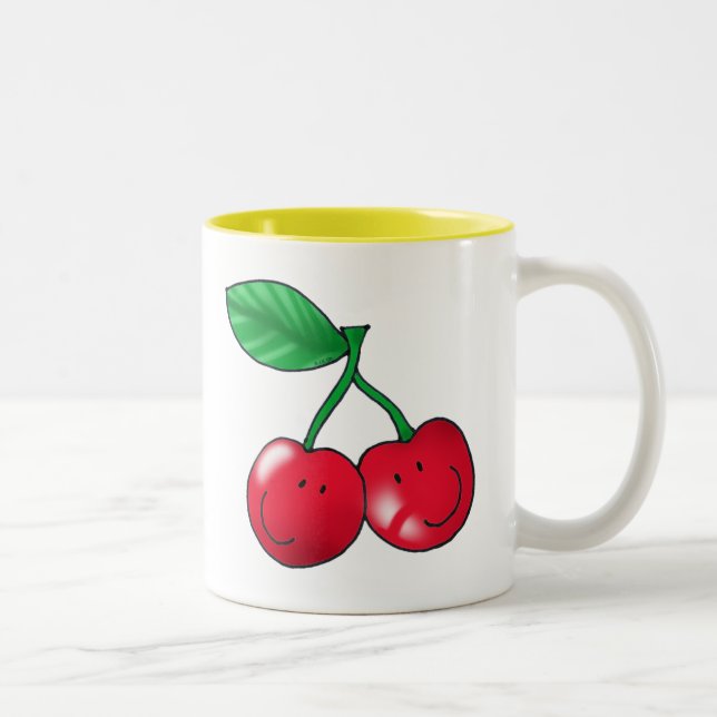 Caneca De Café Em Dois Tons 2 cerejas (Direita)