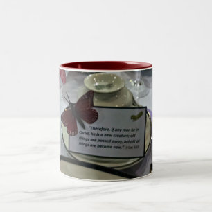 Caneca De Café Em Dois Tons 2 Cor. 5:17 Assim, se algum homem estiver em Crist
