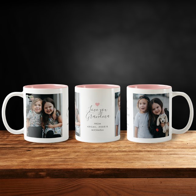 Caneca De Café Em Dois Tons 2-Foto Moderna "Amo sua avó" (Criador carregado)