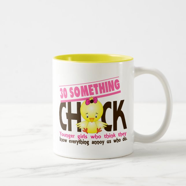 Caneca De Café Em Dois Tons 30-Algo pintinho 3 (Direita)