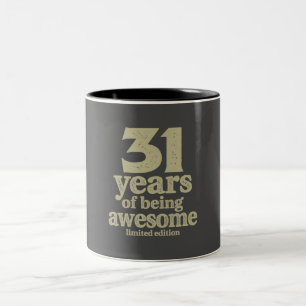 Caneca De Café Em Dois Tons 31 Anos De Incrível 31º Aniversário