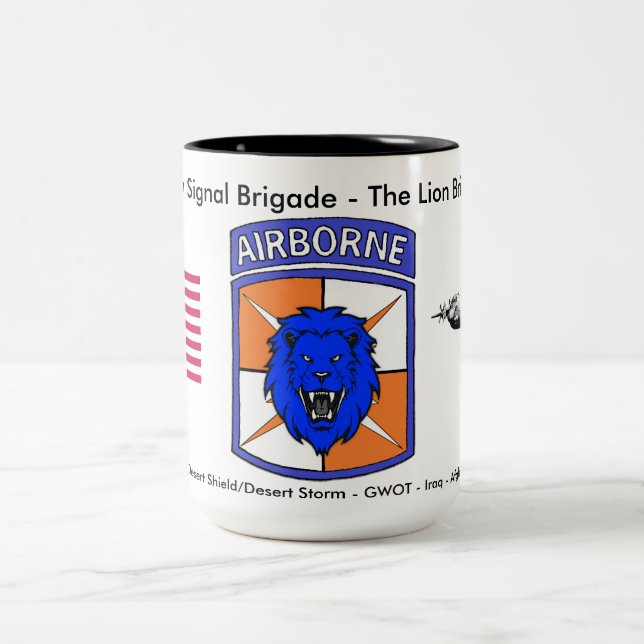 Caneca De Café Em Dois Tons 35th Signal Brigade Historic Coffee Mug #1 (Centro)