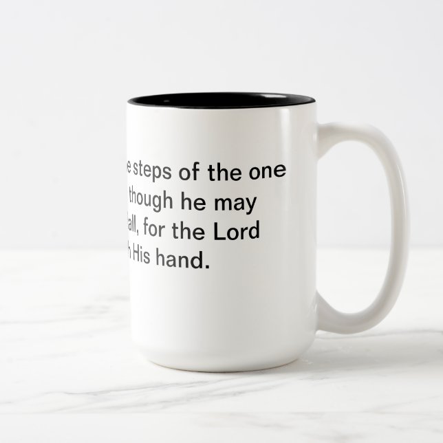 Caneca De Café Em Dois Tons 37:23 dos salmos - 24 (Direita)