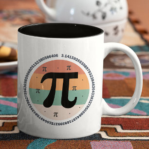 Caneca De Café Em Dois Tons 3.14 Design do Dia Nacional do Pi - Ideia de Prese