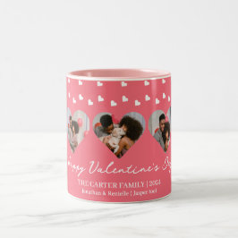 Caneca De Café Em Dois Tons 3 dia de os namorados de colagem de coração casal