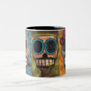 Caneca De Café Em Dois Tons 3 esqueletos