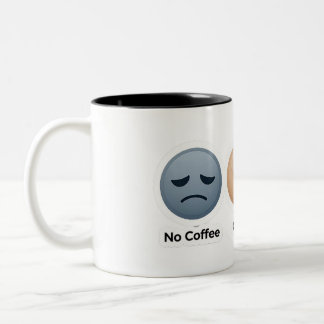Caneca De Café Em Dois Tons 3 Moods of Coffee Funny Coffee Lover Design
