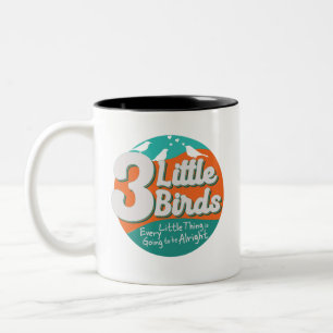 Caneca De Café Em Dois Tons 3 Pequenas Aves Reggae Música