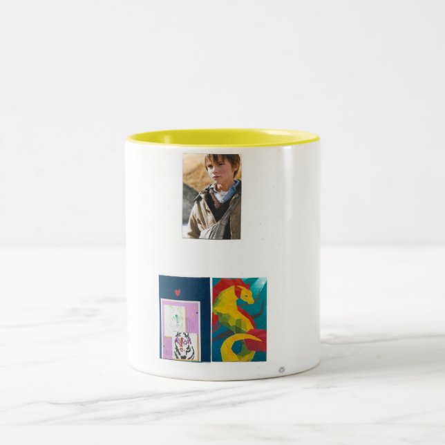 Caneca De Café Em Dois Tons 3 photo sticker autocollant (Centro)
