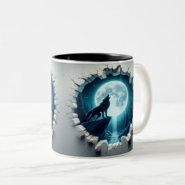 Caneca De Café Em Dois Tons 3D Eerie Halloween
