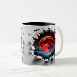 Caneca De Café Em Dois Tons 3D Eerie Halloween