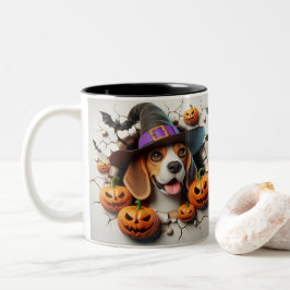 Caneca De Café Em Dois Tons 3D Halloween Dog Breeds Halloween Mugs, Tea/Coffee