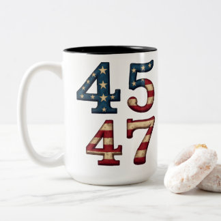 Caneca De Café Em Dois Tons 45-47 presidente trump