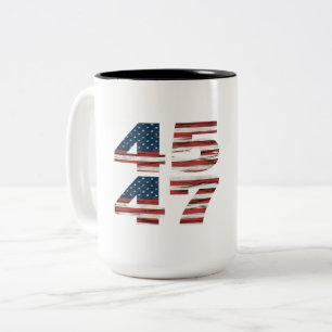 Caneca De Café Em Dois Tons **45 47 Trump 2024*