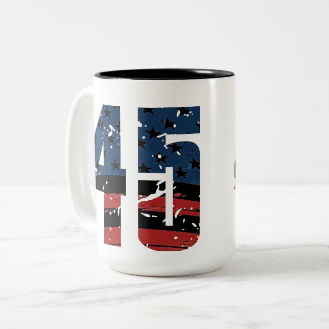 Caneca De Café Em Dois Tons 45 48 Bandeira (Frente Esquerda)