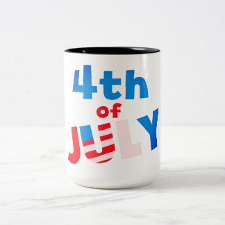 Caneca De Café Em Dois Tons 4 de julho,
