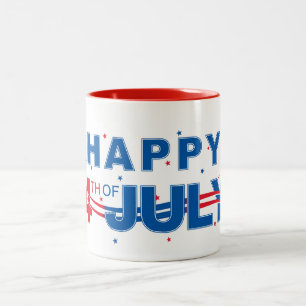 Caneca De Café Em Dois Tons 4 de julho Coffee Mug