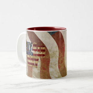 Caneca De Café Em Dois Tons 4 de julho Dia da Independência V3.0 2020