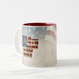 Caneca De Café Em Dois Tons 4 de julho Dia da Independência V 2.0 2020