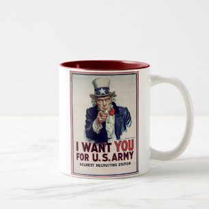 Caneca De Café Em Dois Tons 4 de julho Tio Sam Mug