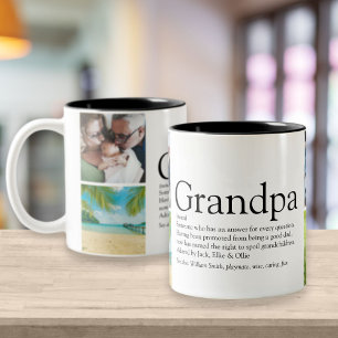 Caneca De Café Em Dois Tons 4 Foto Avô, Vovô, Papai Definição