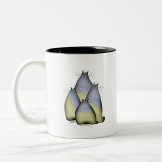 Caneca De Café Em Dois Tons 4 Gatos Ucrânia