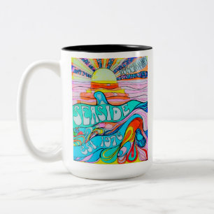 Caneca De Café Em Dois Tons 50 Anos de Seaside