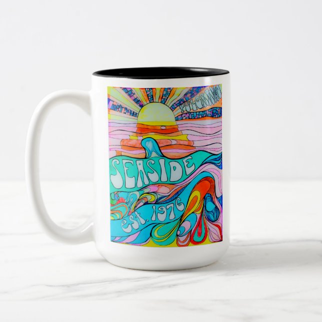 Caneca De Café Em Dois Tons 50 Anos de Seaside  (Esquerda)