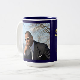 Caneca De Café Em Dois Tons 50 anos fabulosos aos 50 anos Dourados de tipograf