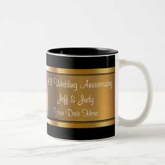 Caneca De Café Em Dois Tons 50th Aniversário de casamento