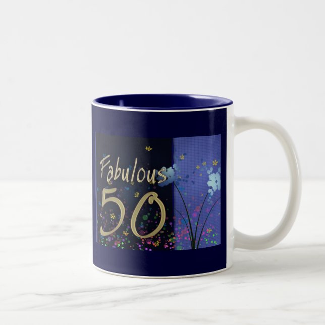 Caneca De Café Em Dois Tons 50th aniversário fabuloso! (Direita)