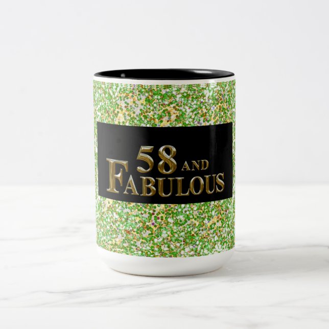 Caneca De Café Em Dois Tons 58º Aniversário (Centro)