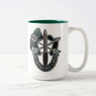 Caneca De Café Em Dois Tons 5 Especial força veteranos verdes veteranos vetera
